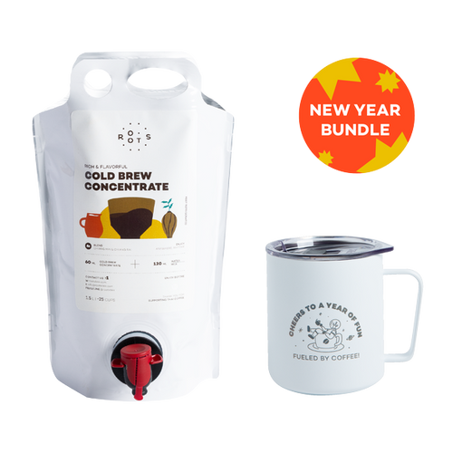 New Year Bundle : Mr. Roots MiiR Camp Cup 12oz + Cold Brew Concentrate 1.5L